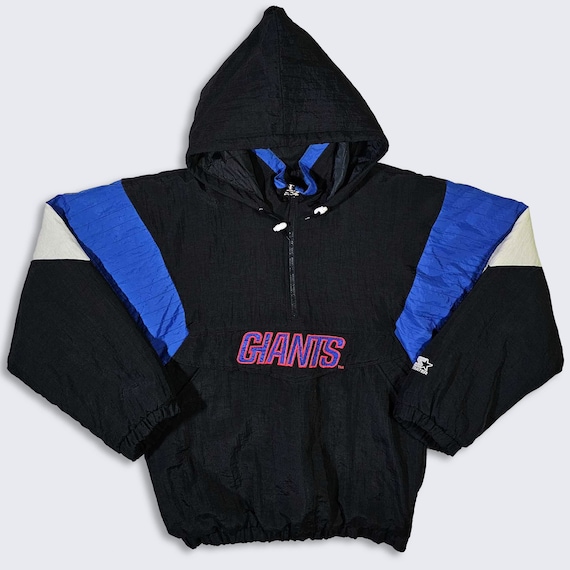 STARTER NFL GIANTS ダウン80% ジャケット XL 90s New York Giants Vintage 90s Starter Puffer Parka Jacket - Black