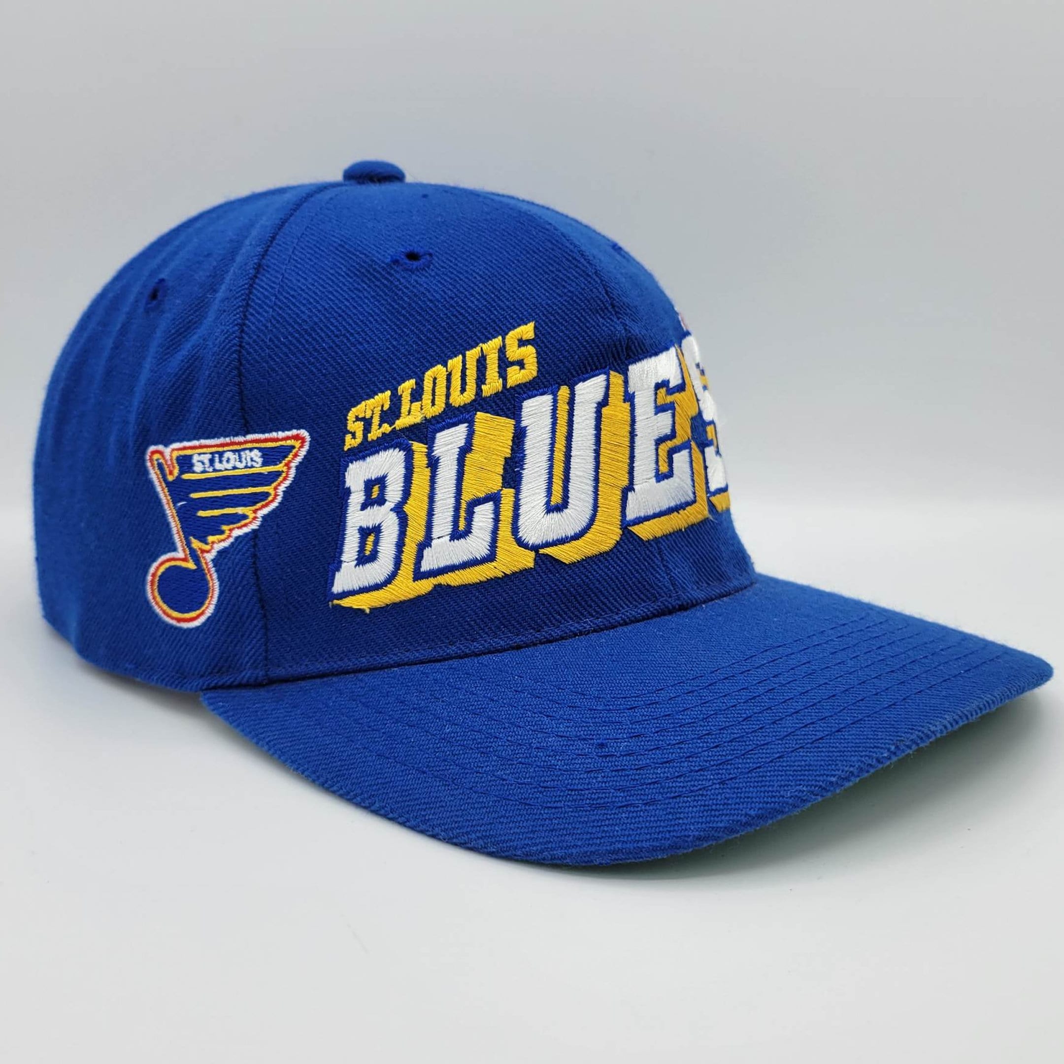 St. Louis Blues Solid Blue Vintage Deadstock Snapback Hat/Cap