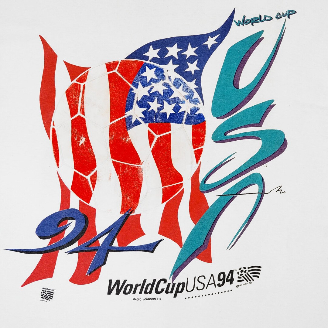 World Cup Soccer Vintage 90s USA Magic Johnson T's T-shirt - 1994