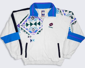 Lotto Vintage 90s Boris Becker Tennis Windbreaker Track Jacket