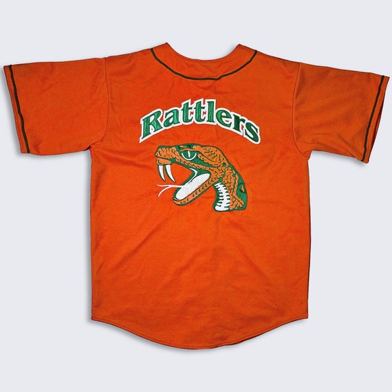 FAMU Rattlers Vintage 90s HBCU Alumni Baseball Jersey - Florida A&M University Stitched Button Up Shirt - Size Men's 2XL - Free SHIPPING