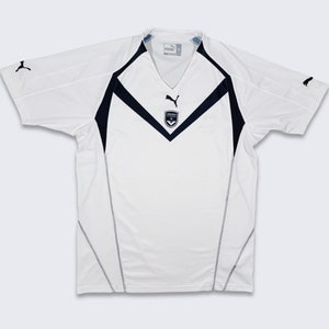 FC Girondins De Bordeaux Vintage Puma France Soccer Jersey - Made in Portugal - 2005 / 2006 White Kit Shirt - Men&#39;s Size XL - Free Shipping