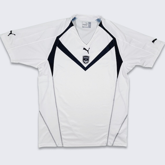 FC Girondins De Bordeaux Vintage Puma France Soccer Jersey - Made in Portugal - 2005 / 2006 White Kit Shirt - Men's Size XL - Free Shipping
