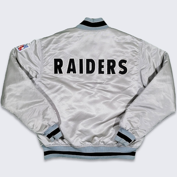 LAS Vegas RAIDERS Satin Bomber Varsity Jacket LA Raiders Black Bomber Jacket