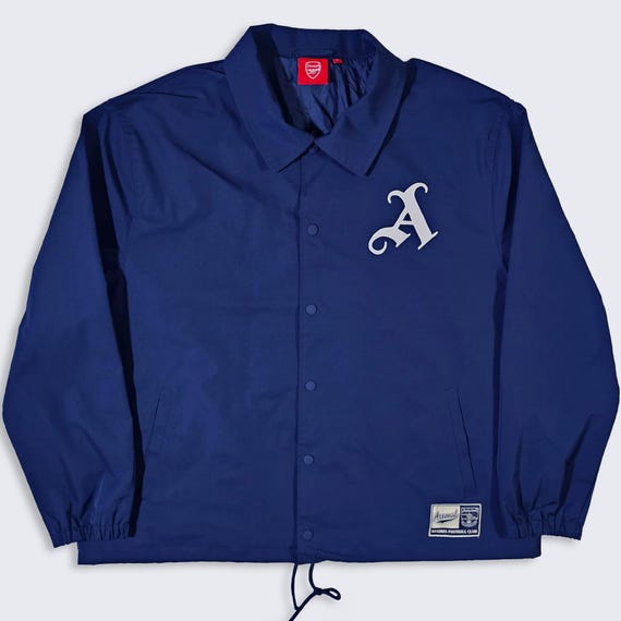 Arsenal Lightweight Coach's Soccer England Jacket - NWT - Deadstock - Blue Color Coat - Size Men's : Extra Large ( XL ) - Free Shipping