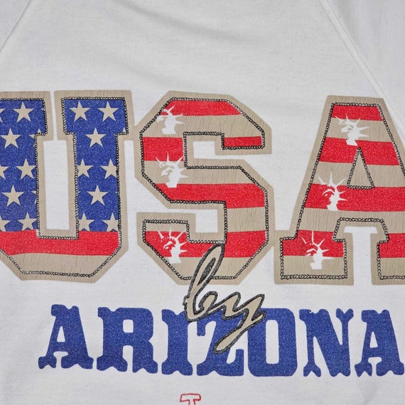 USA Vintage 90s Arizona Jeans Sweatshirt - White … - image 3