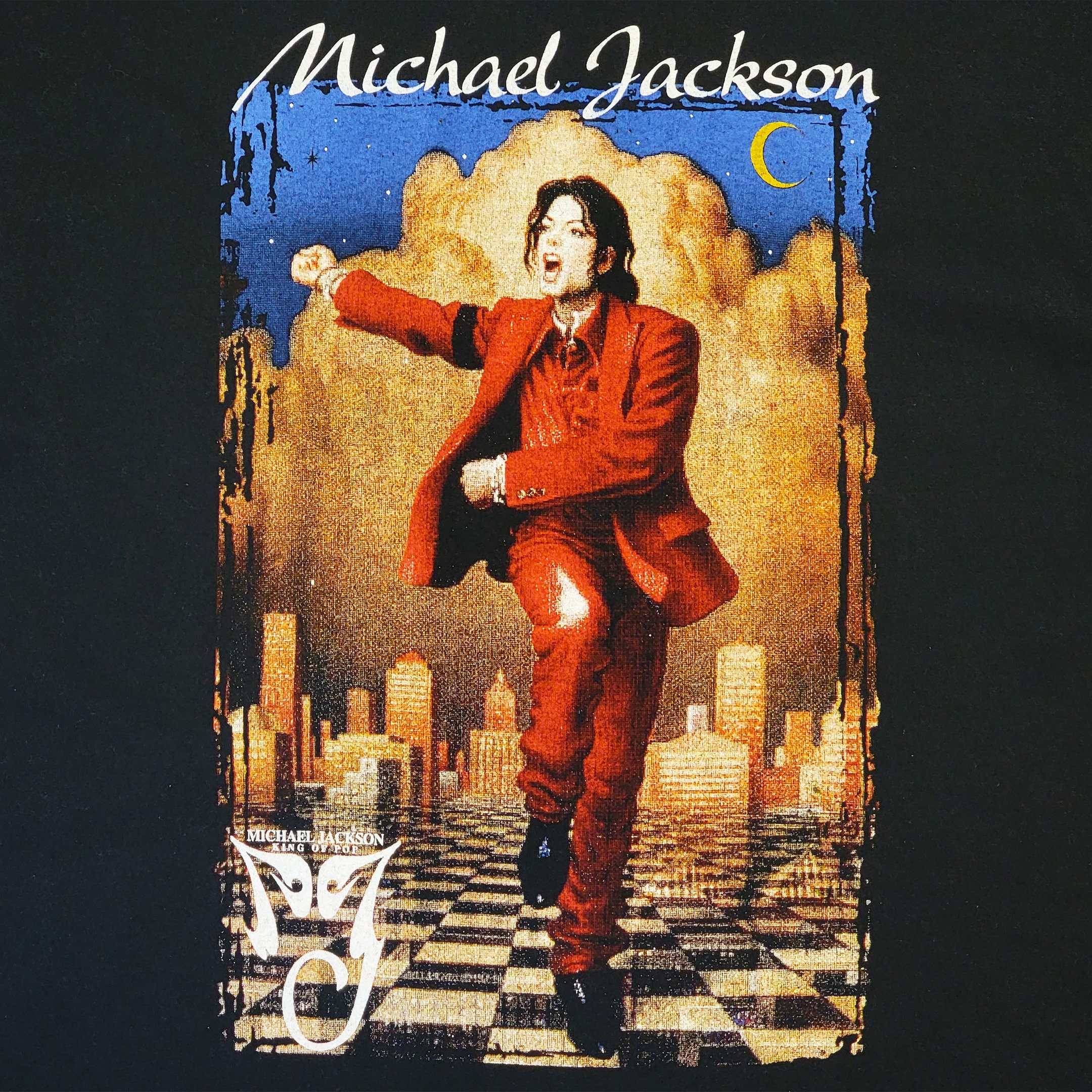 Michael Jackson Vintage 90s King of Pop Tour T-shirt History World 