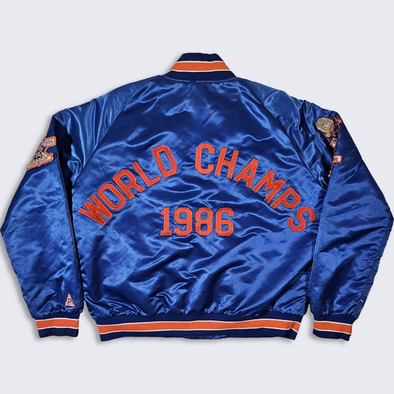 New York Mets Vintage 80s World Series Satin Bomb… - image 1