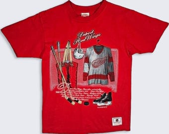 Detroit Red Wings Vintage 90s Nutmeg Mills Locker Room T-Shirt