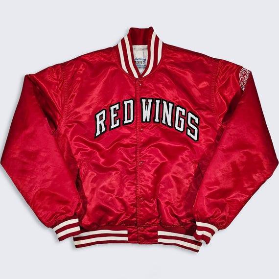 Detroit Red Wings Vintage 80s Starter Satin Bomber Jacket