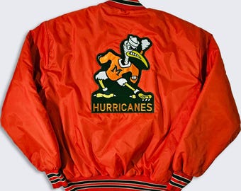 Vintage Pro Player Miami Hurricanes Full Zip Jacket 90s Ncaa - Etsy