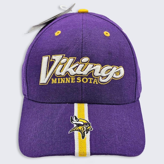 Minnesota Vikings Vintage 90s Gameday Twins NWT Hat -  Deadstock - Adjustable Strapback - Wool Blend - One Size Fits All - FREE SHIPPING