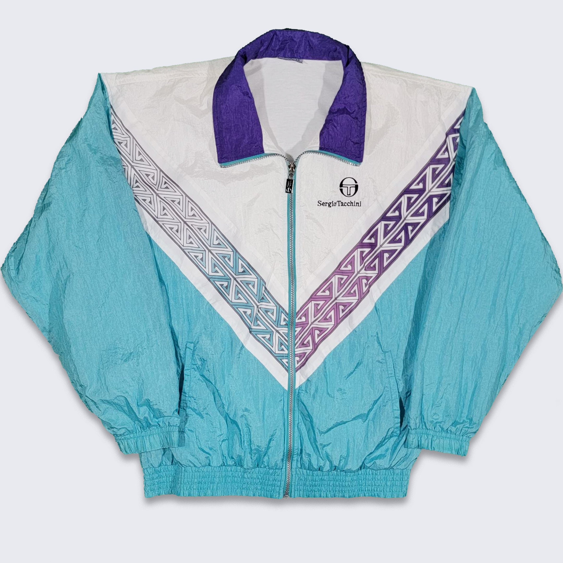 90s】【Sergio Tacchini】 クレイジーパターン ジャケット Vintage