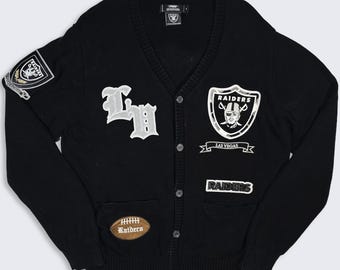 Las Vegas Raiders Pro Standard Prep Button-Up Cardigan Sweater