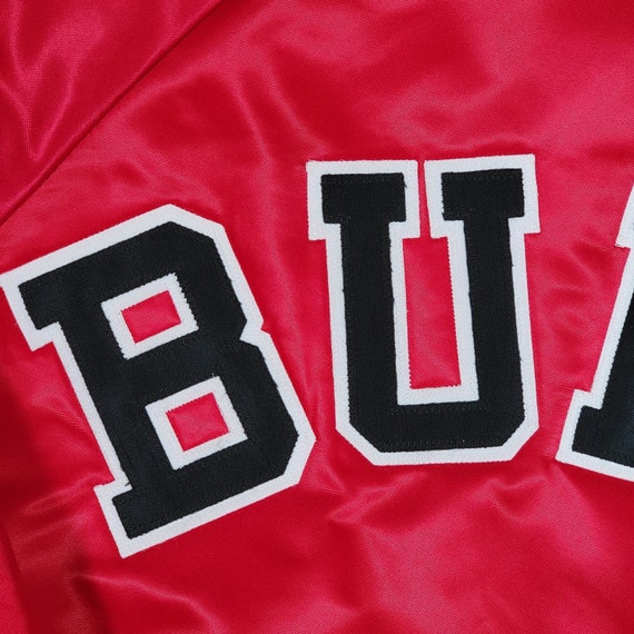 Chicago Bulls Vintage 80s Chalk Line Satin Bomber… - image 5