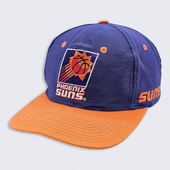 Phoenix Suns Vintage 90s AJD Snapback Hat - NBA Basketball Official Licensed Product - Purple & Orange Color Cap - One Size - FREE Shipping