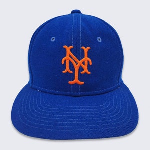 New York Mets Vintage 90-tals Sports Specialties Hatt - Pro 100% Ull - Autentisk MLB Diamond Collection - Storlek 6 7/8 - FRI FRAKT