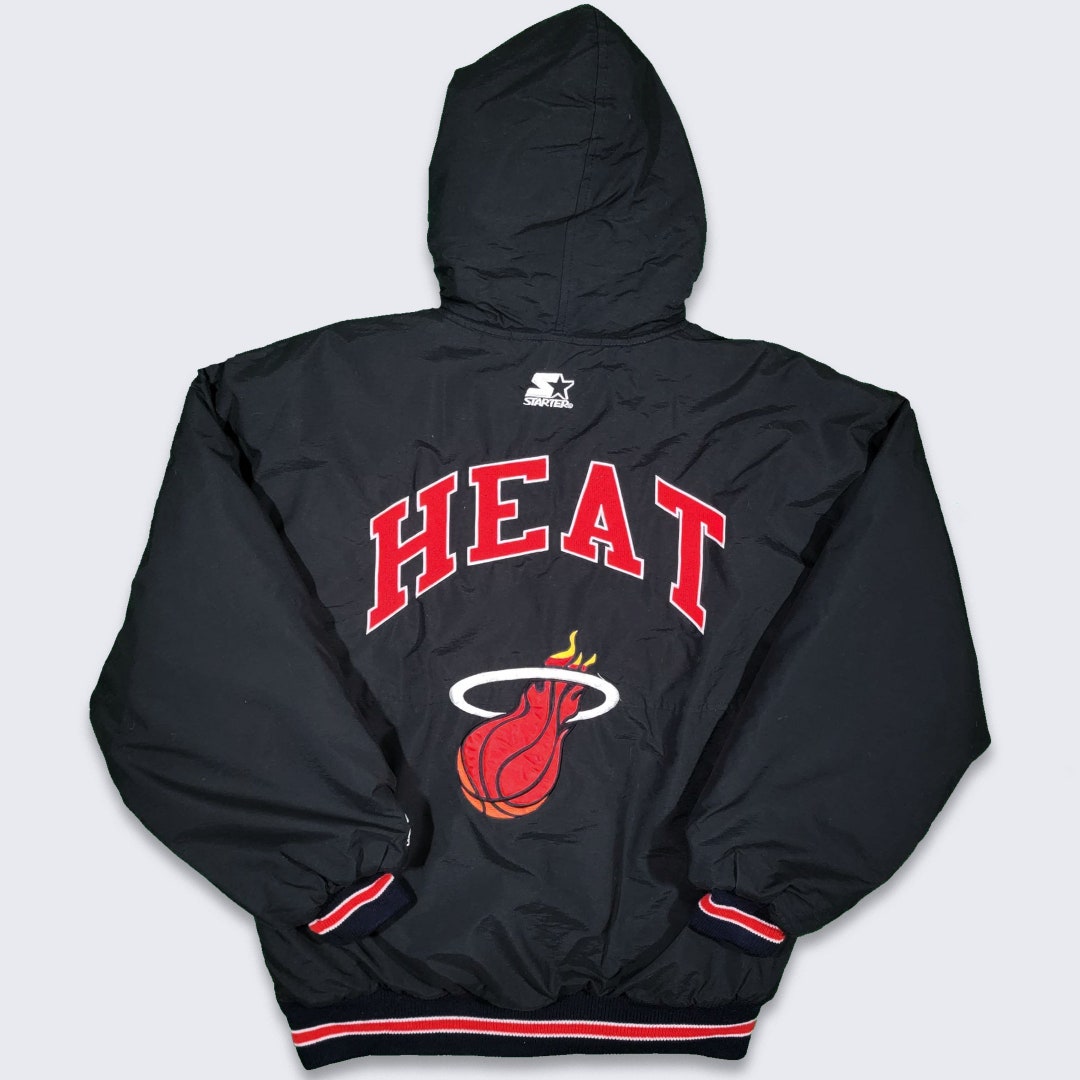 Miami Heat Vintage 90s Starter Jacket NBA Basketball Hooded Etsy