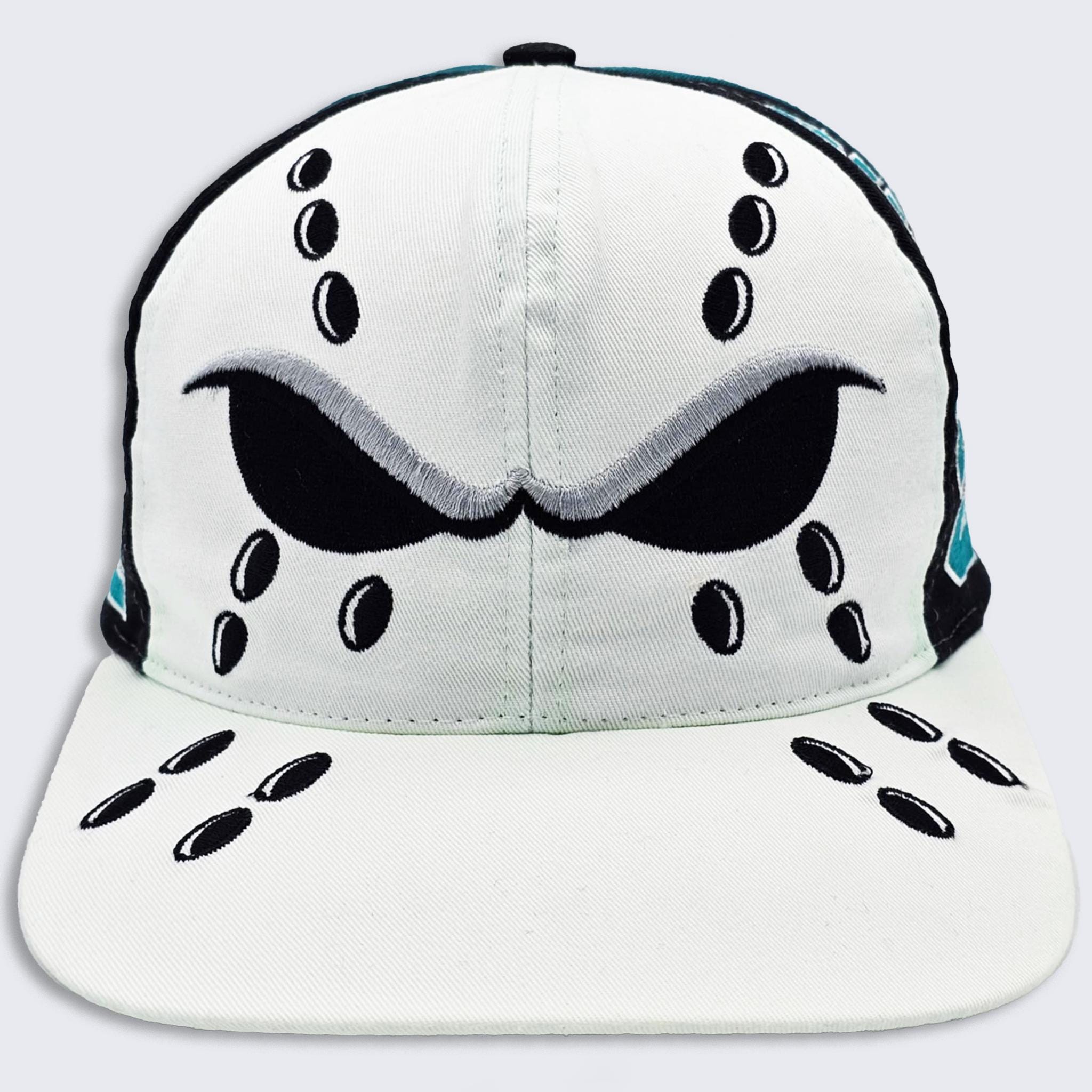 Anaheim Mighty Ducks Vintage 90s Disney Goalie Mask Snapback Hat 