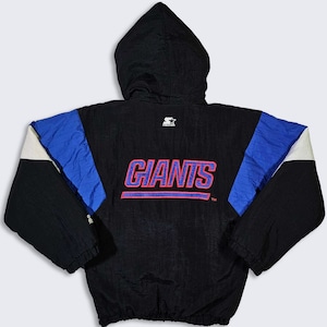 New York Giants Vintage 90s Starter Puffer Parka Jacket - Black