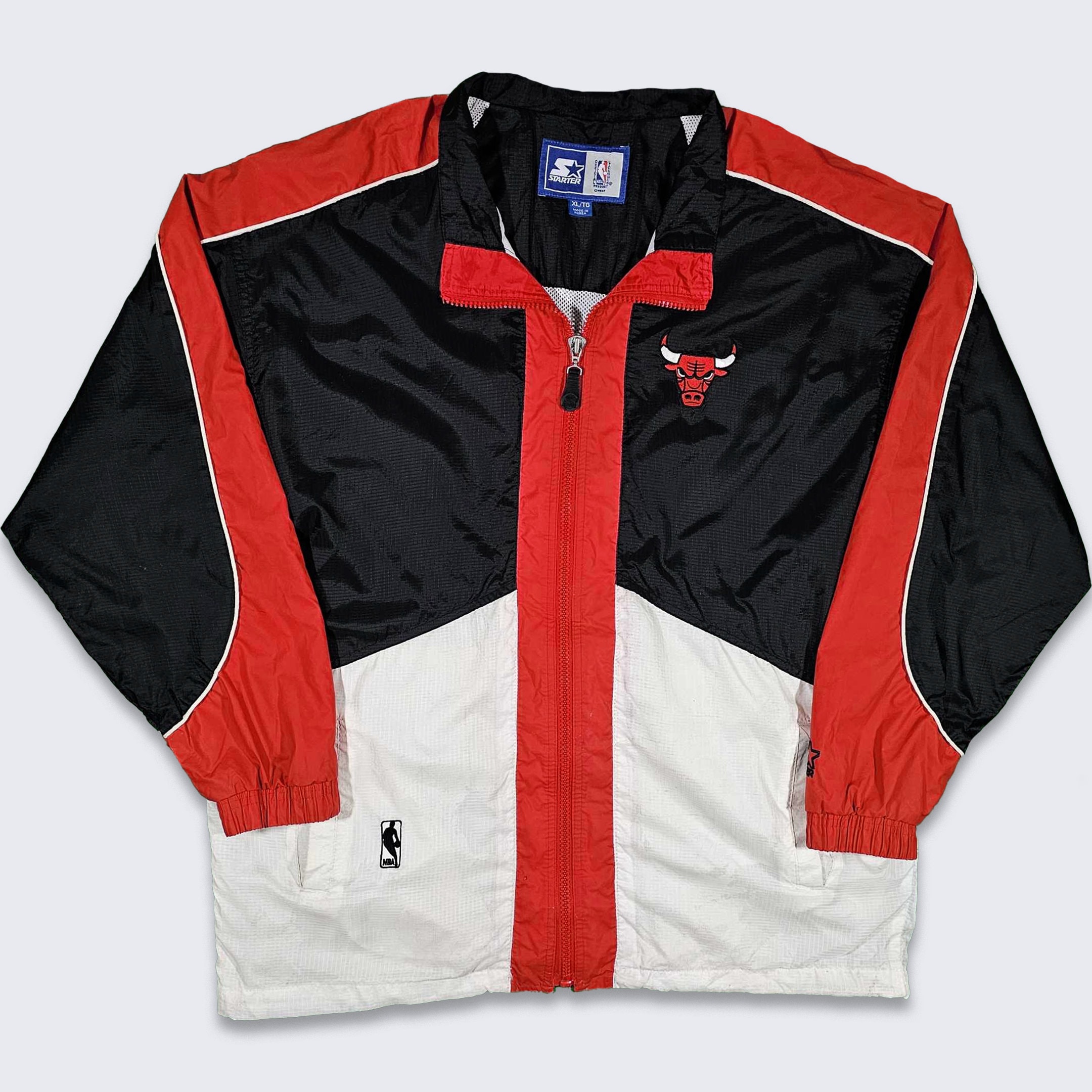 Vintage Chicago Bulls Basketball Windbreaker Jacket Starter 