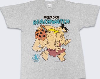 Flintstones Vintage 90s Bedrock Beachwatch T-Shirt