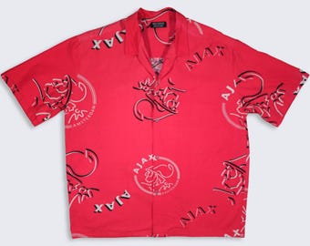 AFC Ajax Vintage Reworked Button Up Collard Shirt