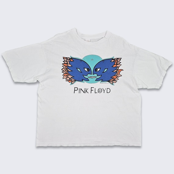 Pink Floyd Vintage 90s 1994 T-Shirt - Rock Music Band White Color Tee - Print On Front & Back - 100% Cotton - Men's Size 2XL - FREE SHIPPING