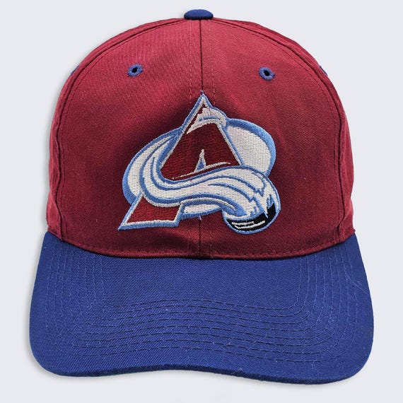 Colorado Avalanche Vintage 90s Sports Specialties Snapback Hat - Twill - NHL Red & Blue Color Cap - One Size Fits All - Free SHIPPING