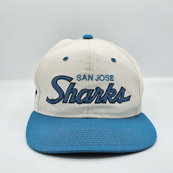 San Jose Sharks Vintage 90s Script Sports Specialties Snapback Hat - Wool Blend - NHL Center Ice - One Size Fits All - FREE SHIPPING