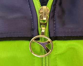 Diadora Vintage 90s Lime Green & Navy Blue Track Jacket