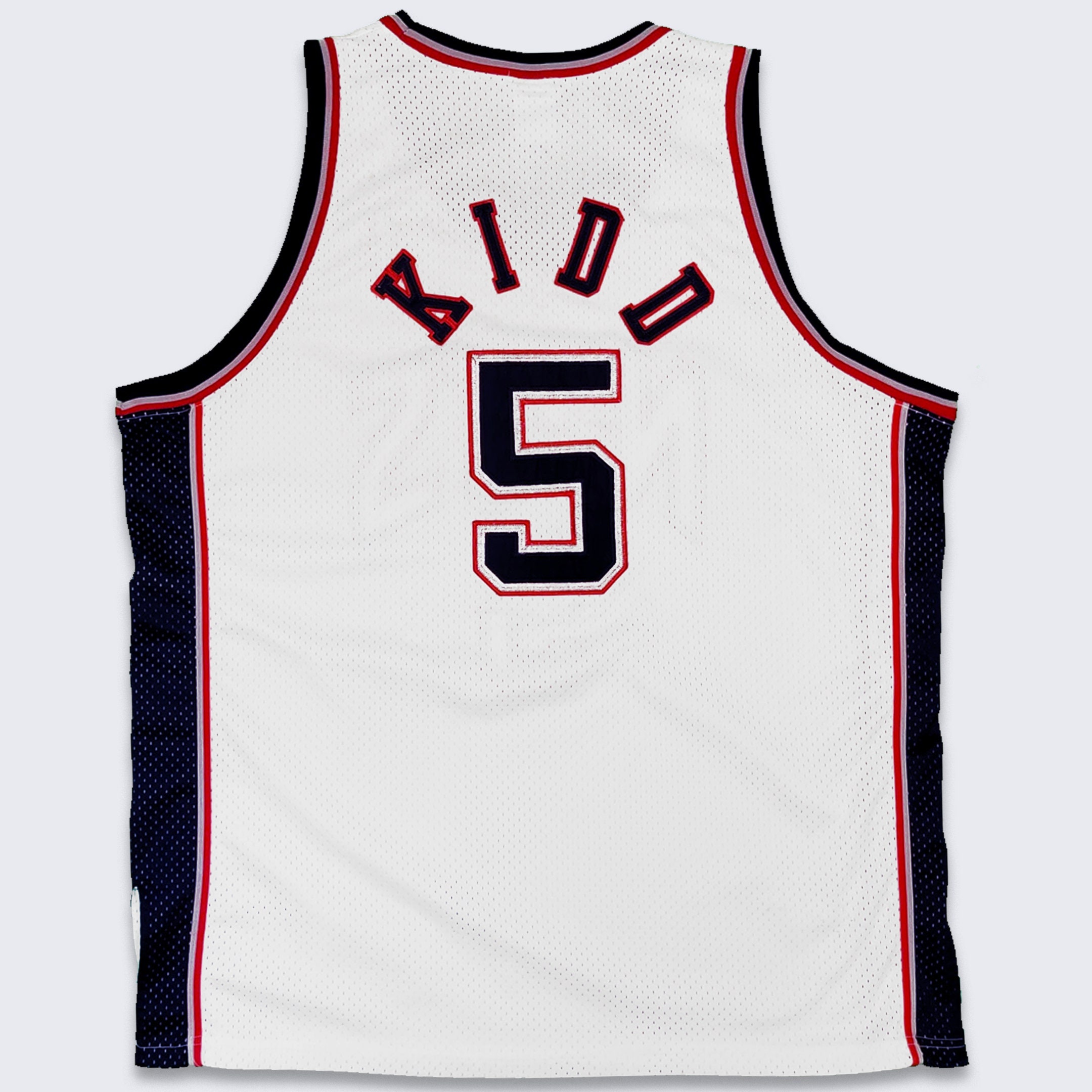 Double Tag Champion Authentic New Jersey Nets Jason Kidd #5 Jersey Size 52