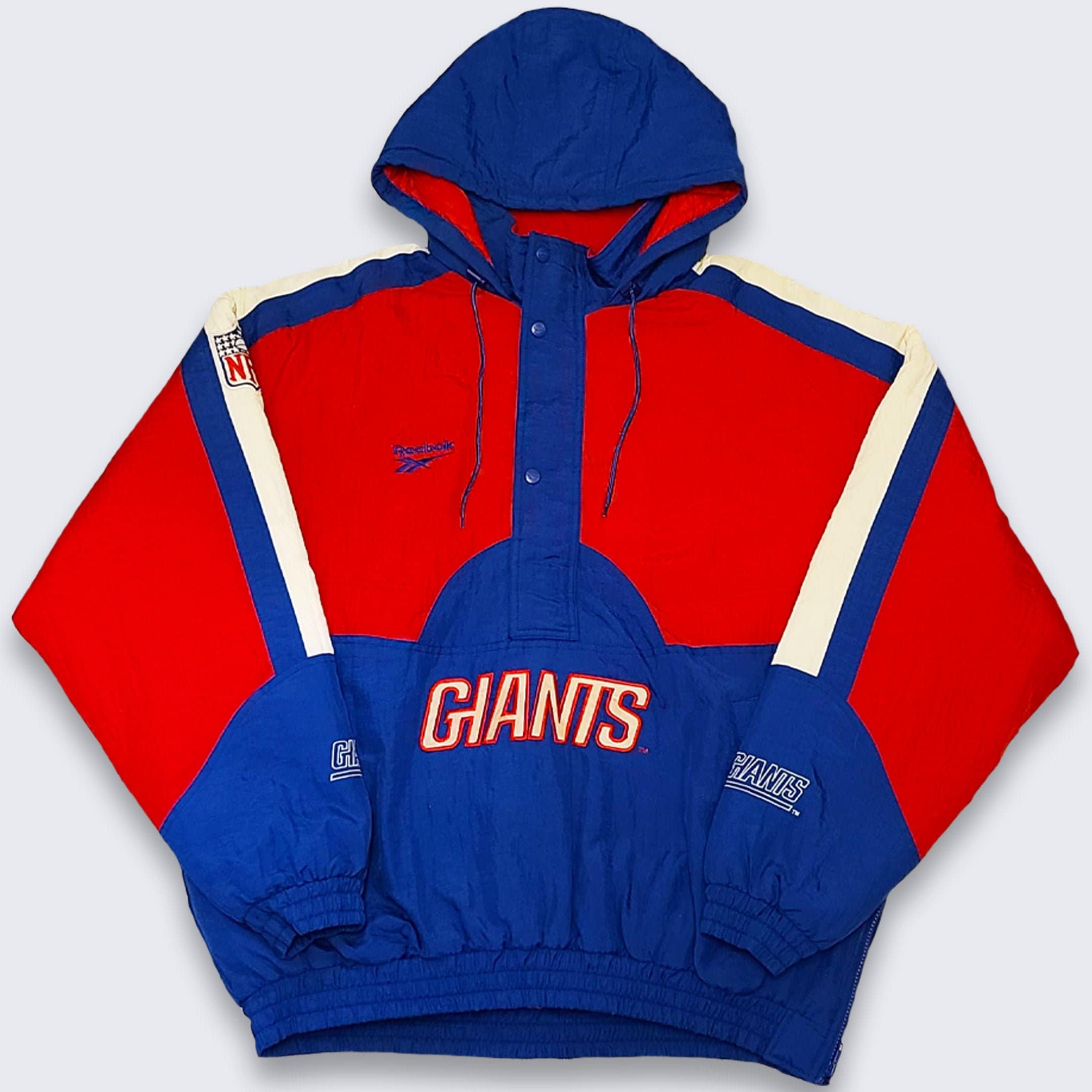 New York Giants Vintage 90s Reebok NFL Football Jacket - Red & Blue