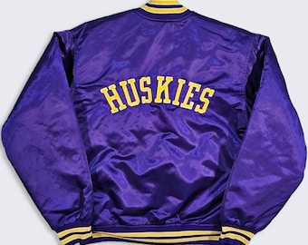 Washington Huskies Vintage 70s Felco Satin Bomber Jacket