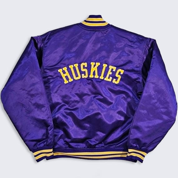 Washington Huskies Vintage 70s Felco Satin Bomber Jacket