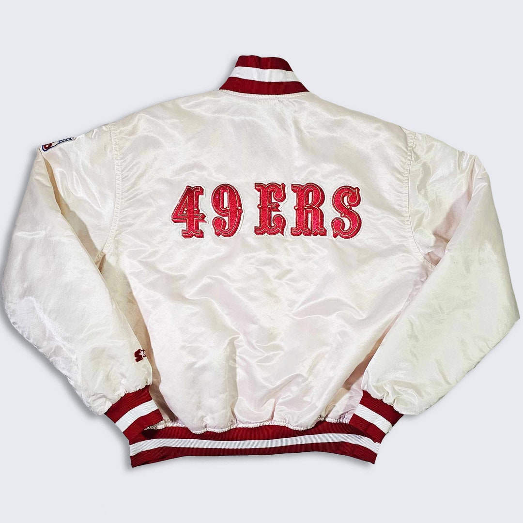 San Francisco 49ers Vintage 80s Starter Satin Bomber Jacket- NFL