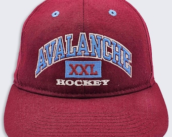Colorado Avalanche Vintage 90s CCM Hockey Snapback Hat - Wool Blend - NHL Officially Licensed Product - One Size Fits All - Free SHIPPING