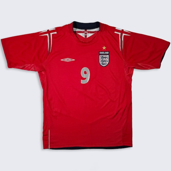 England Vintage Y2K Wayne Rooney Umbro Soccer Jersey