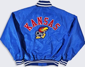 Kansas Jayhawks Vintage 90s Basketball Bomber Jacket