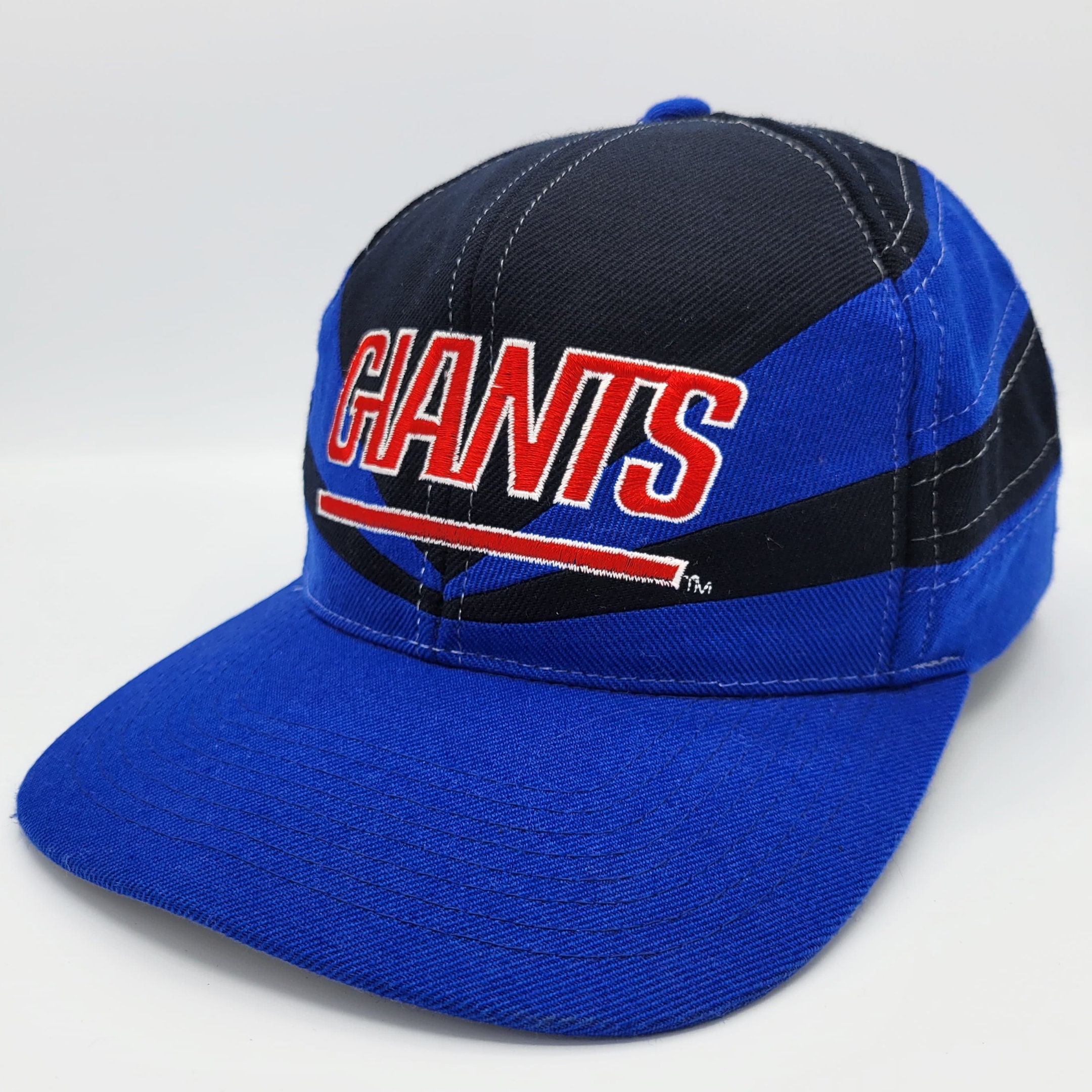 New York Giants Vintage 90s Apex One Snapback Hat NFL Football Blue & Black  Baseball Style Cap Wool Blend FREE SHIPPING 