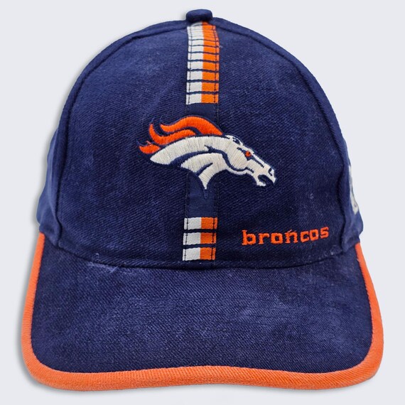 Denver Broncos Vintage 90s Logo Athletic Strapback Hat - NFL Pro Line Authentic - Stitched On Logos - One Size Fits All - FREE SHIPPING