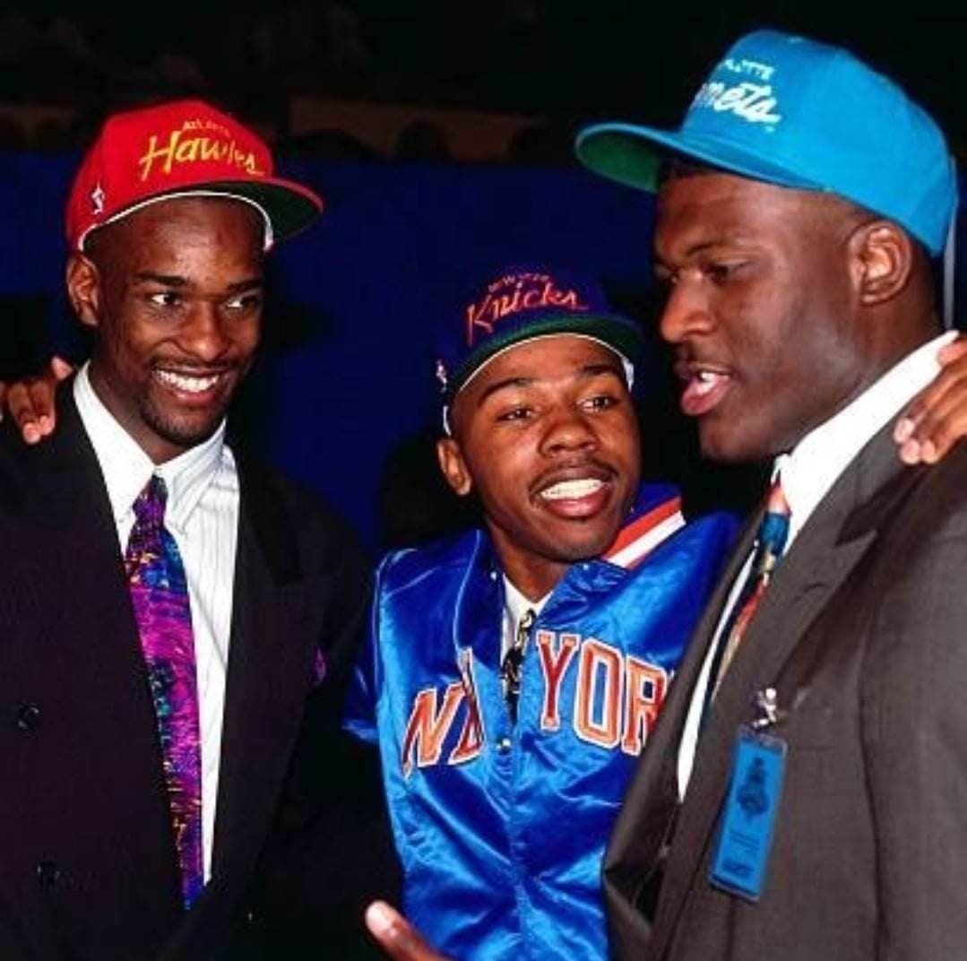 New York Knicks Vintage 90s Starter Black Orange Blue Parka Hoodie Jacket L  NBA