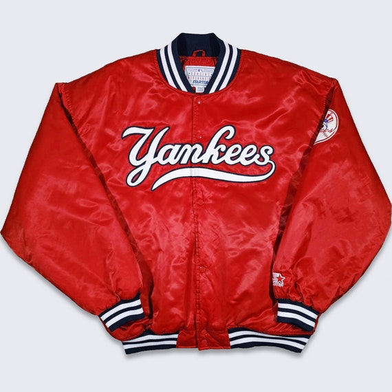New York Yankees Vintage 90s White Satin Jacket