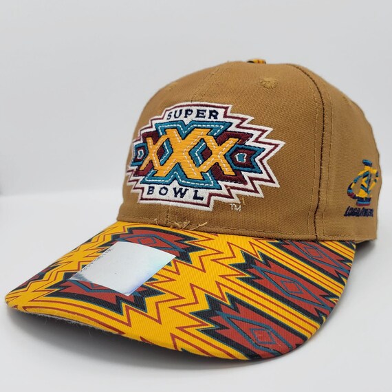 Super Bowl XXX Vintage 90s Logo Athletic Snapback Hat - NWT - Deadstock - Southwest Desert Print Pattern - NFL - One Size - Free Shipping