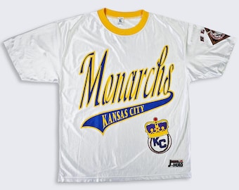 Kansas City Monarchs Vintage 90-tals Negro League Baseballtröja - JHead NLBM-tröja - Vit färg Uniform - Herrstorlek: 2XL - FRI FRAKT