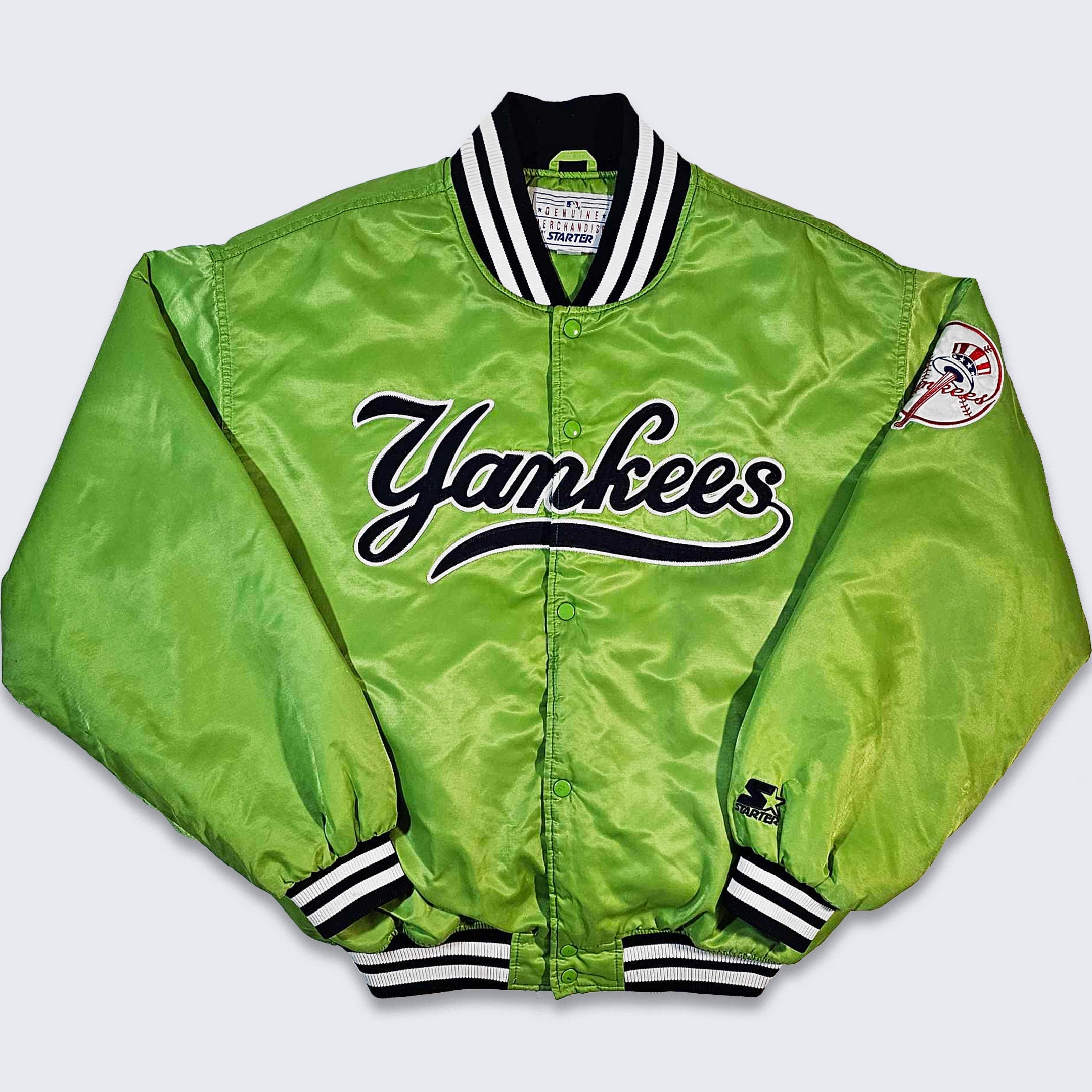 New York Yankees Vintage 90s Starter Satin Bomber Jacket MLB 