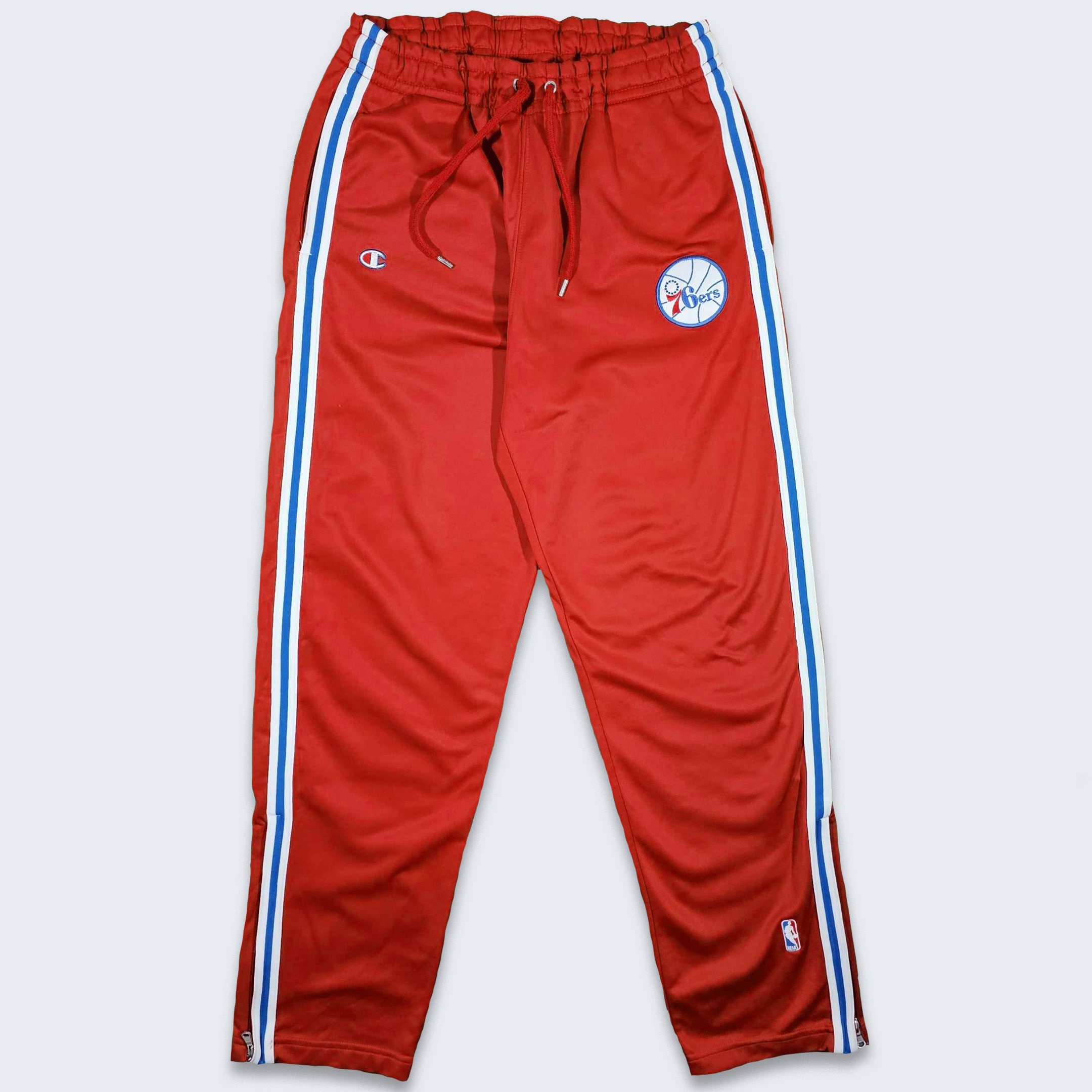 Philadelphia 76ers Vintage 90s Champion Warm Up Basketball Pants - Hardwood  Classics - Red, Blue & White - Men's Size Small - FREE SHIPPING