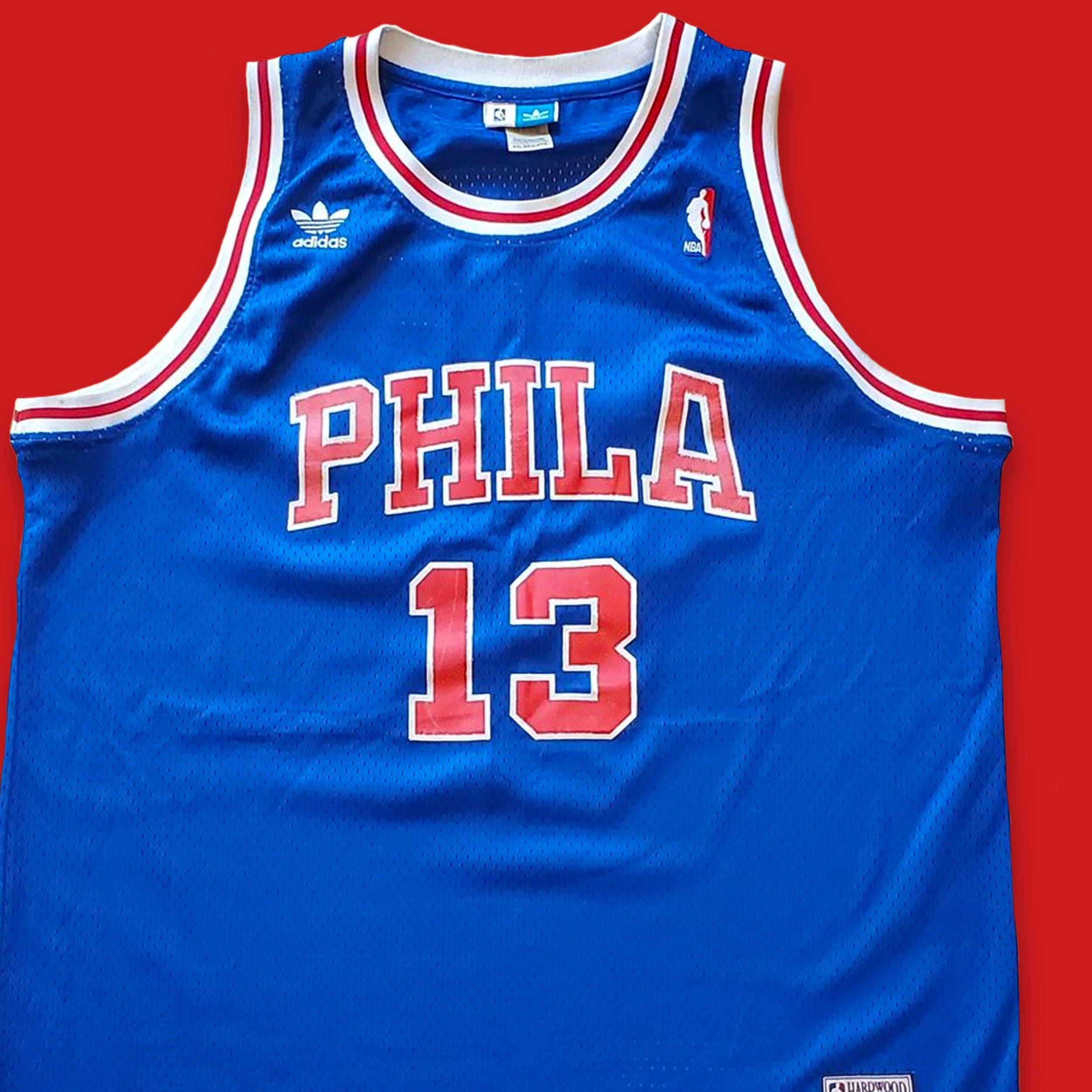 Philadelphia 76ers Wilt Chamberlain Blue Throwback Jersey