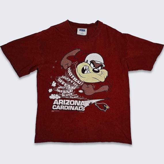 Arizona Cardinals Vintage 90s Taz Looney Tunes T shirt NFL Football Single Stitch Maroon Red Tee Size Men s Medium Free SHIPPING Etsy UK