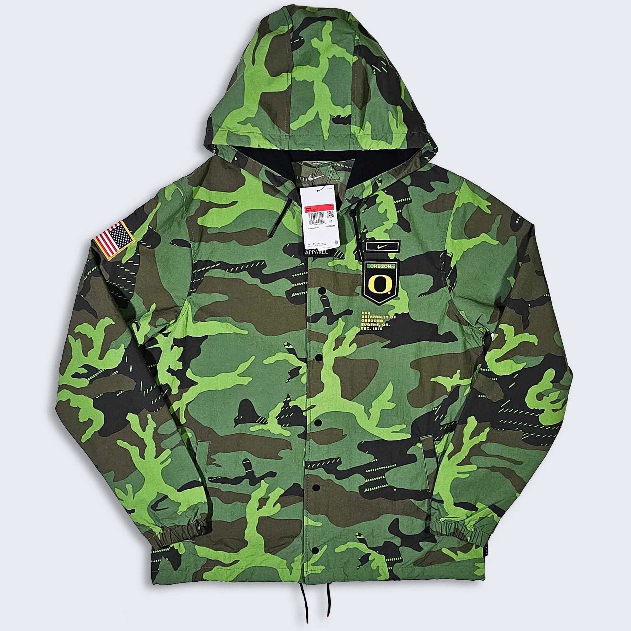 Nike camo rain jacket hot sale
